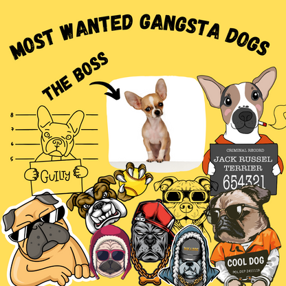 6 Adesivi Personalizzati  Gangsta | Senza spese di spedizione