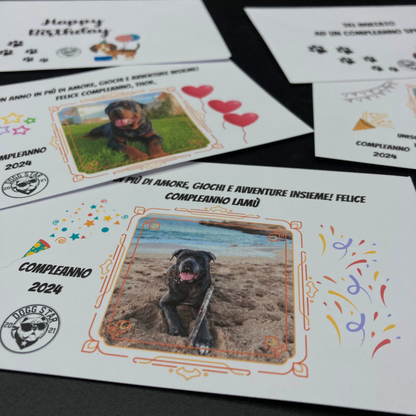 Biglietti di Compleanno Canini Personalizzabili