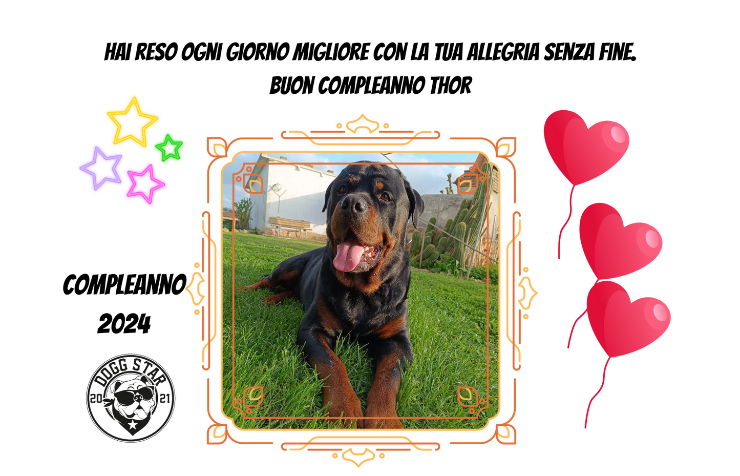 Biglietti di Compleanno Canini Personalizzabili