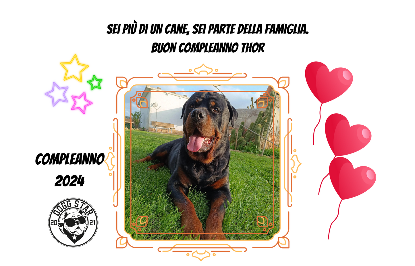 Biglietti di Compleanno Canini Personalizzabili