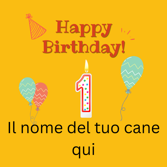 Torta Per Cani Happy Birthday Personalizzabile Con NOME E ANNI