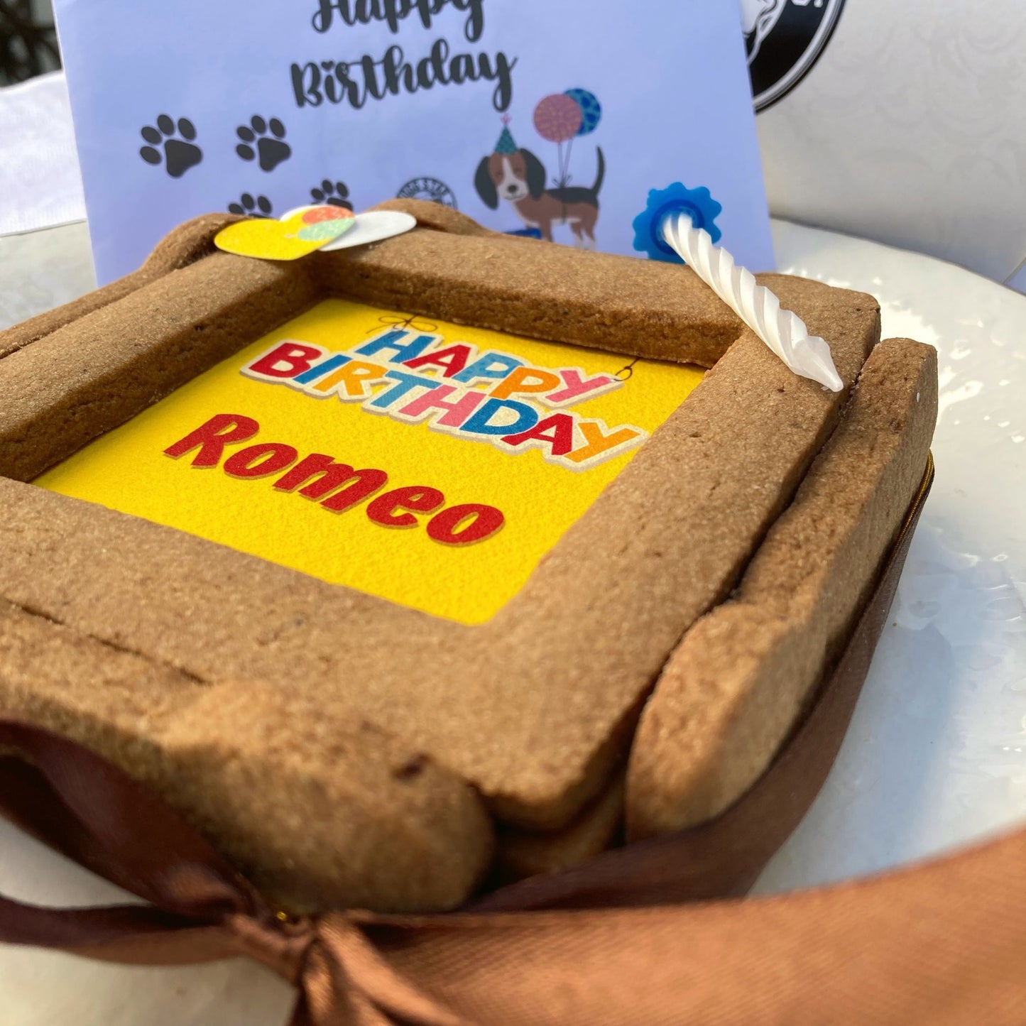 Torta per Cani BiscoBau Destrutturabile Senza Zuccheri Aggiunti -  Happy Birthday Personalizzabile