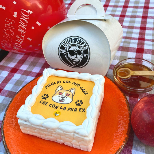 Dog Cake "Better with my dog ​​than with my ex"