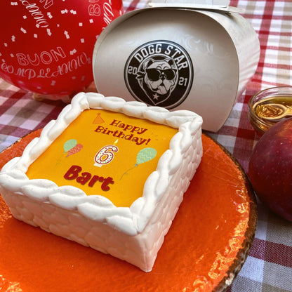 Happy Birthday Dog Cake Customizable With NAME AND YEARS